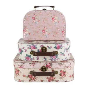 Vintage Rose Suitcases - Set Of 3 - Sass and Belle - Home Deco - Picture 1 of 8