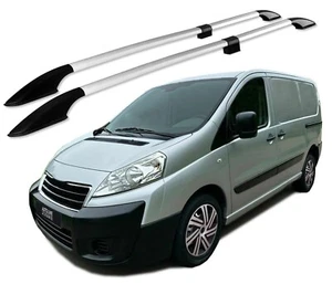 Aluminium Roof Rack Rails Side Bars For L2 Citroen Dispatch / Jumpy (2007-15) - Picture 1 of 4