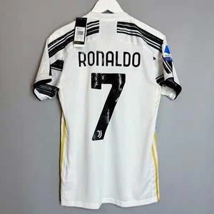BNWT JUVENTUS ITALY 2020 2021 HOME FOOTBALL SHIRT JERSEY #7 RONALDO ADIDAS XS - Picture 1 of 10