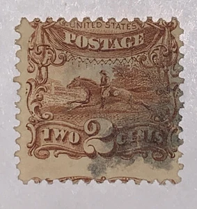 TRAVELSTAMPS:1869 US Stamps Scott # 113 Pony Express, The Pictorials used, ng - Picture 1 of 5