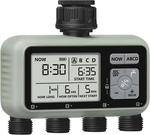 4 Zone Sprinkler Timer, Garden Hose Timer, Automatic Irrigation System, Programm - Picture 1 of 12