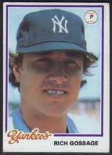 1978 Topps Burger King Baseball Card #10 Rich Gossage NY Yankees VG-EX+ *aa