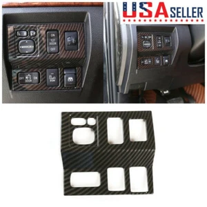 ABS Fiber Modification Headlight Switch Button Cover Trim For T@yota Tundr@14-21 - Picture 1 of 8