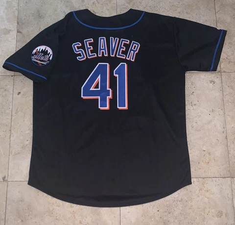 Tom Seaver New York Mets Black Alternate 6400 Majestic Jersey Men 2XL Cover