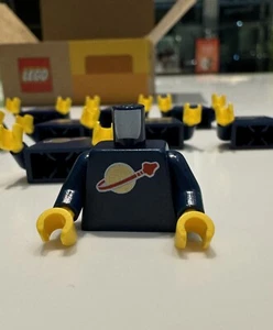 QTY 10 Lego BAM Classic Space Torso Earth Blue Sold Out Dark Blue Spaceman - Picture 1 of 2