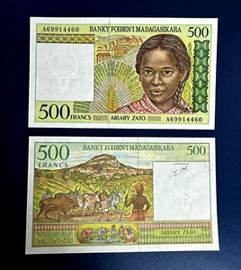 1 Madagascar 500 Francs 1994 P 75b UNC - Picture 1 of 1