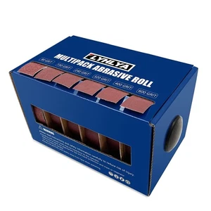 Boxed Assorted Sandpaper Rolls, 1 Inch x 19.7 Feet Emery Cloth Roll 6 Grits 8... - Picture 1 of 9