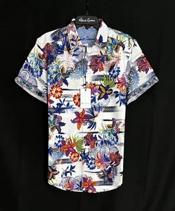 Robert Graham Kendari bestickt Kurzarm $ 298 Medium Neu mit Etikett klassische Passform M - Bild 1 von 11