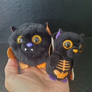 Lotto TY Mini Peluche PIPISTRELLI Nero - Scardey & Echo Piccolo Peluche Peluche Peluche Halloween Giocattoli - Foto 1 di 9