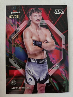 Jack Jenkins (RC) Rookie Common Red/Black Vapor 7/20 - 2024 Topps Finest UFC - Image 1 of 2