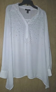 Blusa STYLE & CO. - L - PT. Cuello con cuello en V, mangas largas, suéter, adornado - Imagen 1 de 6