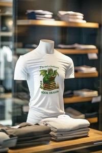 T-Shirt I’m Not a Bookworm Book Dragon Reading Lover Fantasy Grafik Unisex - Bild 1 von 7