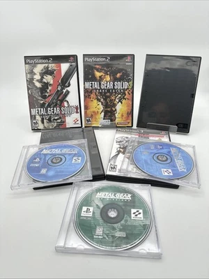 Vtg Ps1 Ps2 Ps3 Metal Gear Solid Video Game Lot Bundle Disc Only Retro Gaming - Image 1 of 4