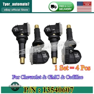 2022 NEW (4) 13540607 TPMS Tire Pressure Sensor for GMC Chevy Cadillac XT4 - Picture 1 of 12