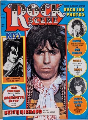 Rock Scene Magazine September 1976 KISS, Stones, Queen, Bowie, Ringo, Aerosmith  - Image 1 of 4