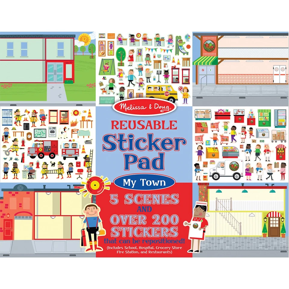 Melissa & Doug Reusable Sticker Pad-My Town - MD9114 - Bild 1 von 1