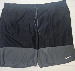 Nike Black/Grey Swimming Trucks Drawstring, Liner, 2 Pockets Men’s Sz 3XLT - Picture 1 of 11