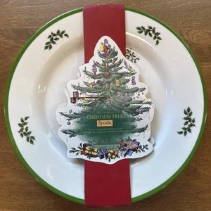 Spode Árbol de Navidad Melamina 11" Platos de Cena Nuevo Juego de 4 B12 - Imagen 1 de 3