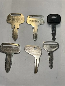 OEM KUBOTA Ignition KEYS (LOT OF 6) Different Heavy Machinery VTG - Picture 1 of 14