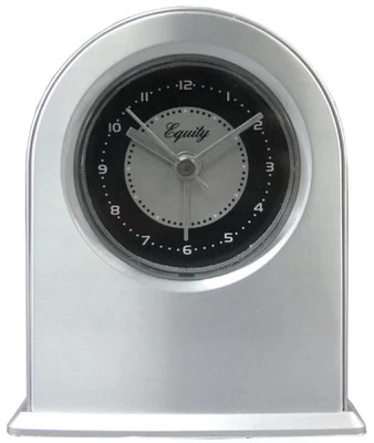 NIB Vtg Equity La Crosse 20901 Alarm Clock Sleek Modern Small Silver Alarm Clock - Image 1 of 4