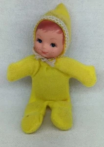 Vintage Fun World Baby 5" Mini Puppe-quietscht, wenn Sie sie drücken! - Bild 1 von 2