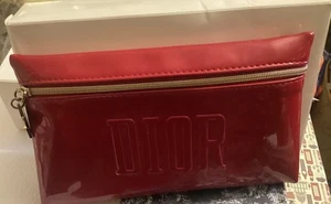 Dior Red Shiny Make Up Bag - Picture 1 of 4