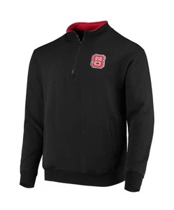 Men's Colosseum Black NC State Wolfpack Tortugas Logo Quarter-Zip Jacket Size XL - Picture 1 of 3