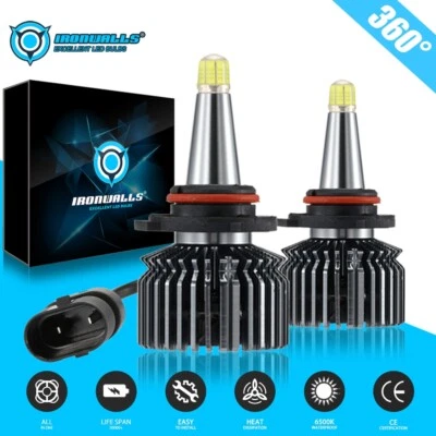 Kit de bombillas LED de 8 lados 9005 HB3 haz alto/bajo súper blanco brillante 6500K Foto 1 de 4