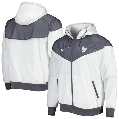 Nike FFF France Windrunner Full Zip Rain Jacket Coat, Size Medium NWT Cover