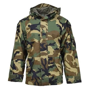 MIL-TEC US army style waterproof jacket wet weather woodland windproof goretex - Picture 1 of 6