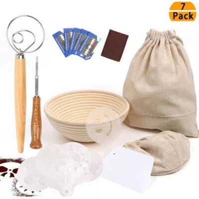 Gärkörbchen rund ø 23cm Gärkorb zum Brotbacken Komplettes Gärkörbchen Set - Bild 1 von 4