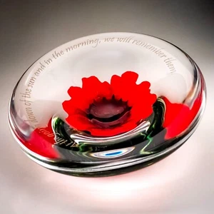 Cuenco conmemorativo de vidrio Caithness Primera Guerra Mundial “Los recordaremos” - Edición limitada No. 6/250 - Imagen 1 de 15