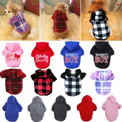Small Pet Fleece Hoodie Clothes Puppy Dog Jumper Sweater Coat Chihuahua Cat Ḧ - Image 1 of 4