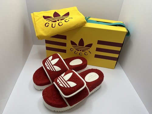 Sandalo Gucci x adidas GG plateau ""Spugna rosso cotone taglia 37