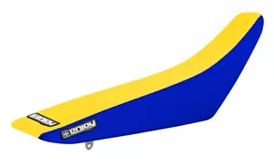 2004-2006 SUZUKI RMZ 250 Seat Cover Gripper BLUE SIDES / YELLOW TOP #64 - Picture 1 of 6