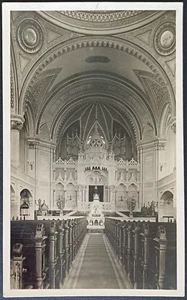 HUNGARY SZEGED Synagogue Torah ark, Interior view old photo postcard - Picture 1 of 2