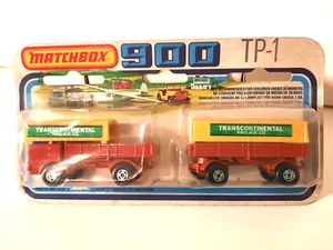 Matchbox Two Packs 900 TP 1 Mercedes Truck &Trailer  1978 auf orig. Blister Card - Bild 1 von 12