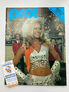 TICKET STUB & PROGRAMM - Kardinäle @ Broncos - BUCKY DILTS 1. PUNT - 18. September 1977 - Bild 1 von 7