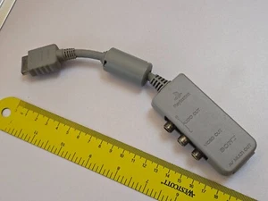 SONY PLAYSTATION 1 2 PS1 PS2 OFFICIAL NAMCO G-CON GUN AV MULTI OUT ADAPTER CABLE - Picture 1 of 3