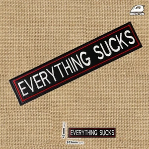 1pc Patch Everything Sucks Embroidered Patch Cloth Iron On Applique sewing #2709 - Picture 1 of 1