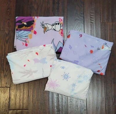 Disney FROZEN Doble CAMA Lote 2 PLANA 1 Sábana Ajustable TIRAR Manta 10" FlipaZoo Foto 1 de 4