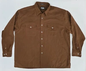 Vtg Resistol Rodeo Gear Chamois Texas Lone Star Concho Buttons Western Shirt XL - Picture 1 of 6