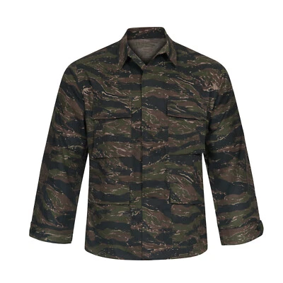 Chaqueta del Ejército Original US BDU Combate Abrigo Ligero Ripstop Uniforme Tigre Rayas Camuflaje Foto 1 de 4