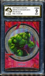 2023 Finding Unicorn Marvel Avengers 60 Years Pink #40 Hulk 57/249 CGA 9 - Picture 1 of 3