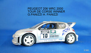 PEUGEOT 206 WRC 2000  tour de Corse EDITION LIMITEE ALTAYA  avec certificat 
