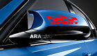 Sport Flag Vinyl Decal Racing Sticker Emblem Speed Car Mirror Logo Color Red