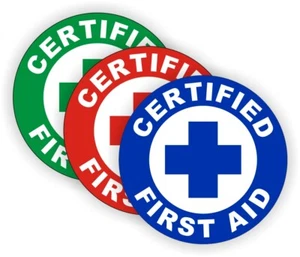 Adesivi cappello rigido pronto soccorso certificati 3 pezzi | distintivo decalcomanie casco AED CPR EMT - Foto 1 di 1