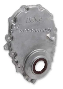 HOLLEY 21-150 SBC VORTEC TIMING CHAIN COVER WITHOUT CRANK SENSOR NATURAL FINISH - Picture 1 of 3