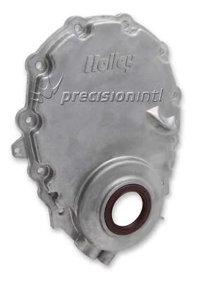 HOLLEY 21-150 SBC VORTEC TIMING CHAIN COVER WITHOUT CRANK SENSOR NATURAL FINISH - Image 1 of 3