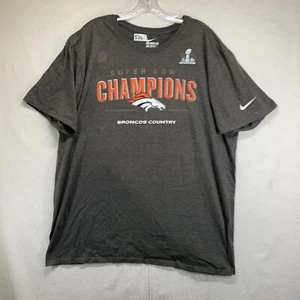 Denver Broncos Nike T-Shirt NFL Logo Super Bowl Champions Football 2XL - Picture 1 of 16